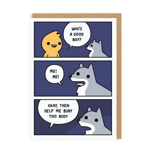 Greeting Card: "Good Boy"